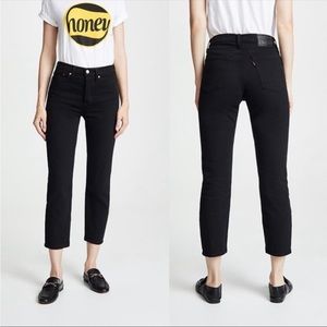 Levi's Wedgie Straight Leg Jeans in Black Heart